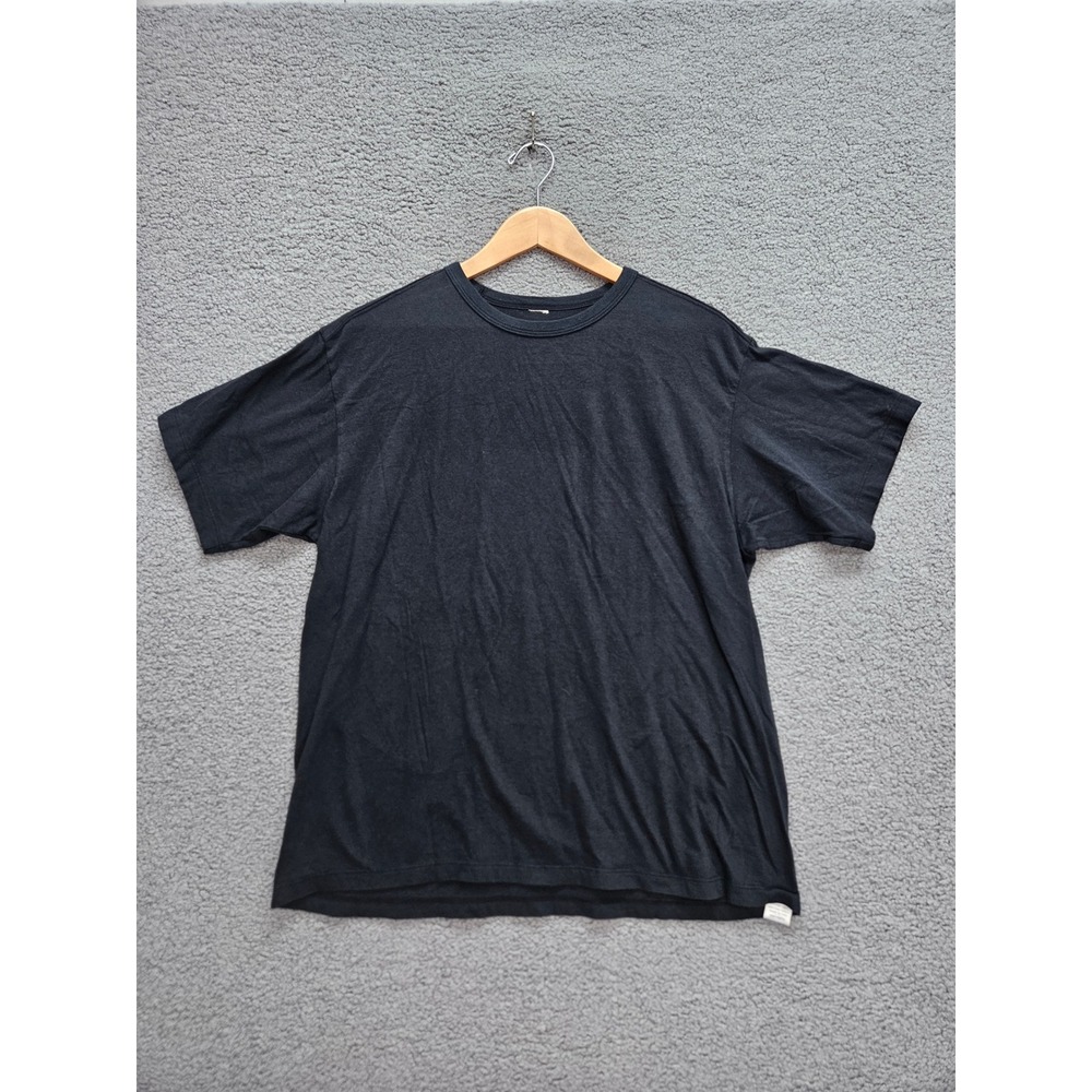 Buck Mason T-Shirt XL Black Slub Cotton Short Sleeve Crew Neck Made in USA